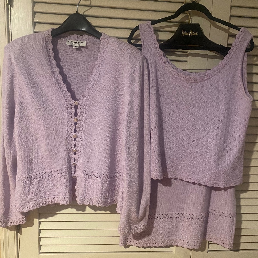 St John Collection - 3 Piece - Jacket/Skirt (12) shell (L)